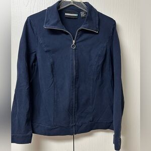 Requirements Navy Blue Jacket Silver Zipper Size Large